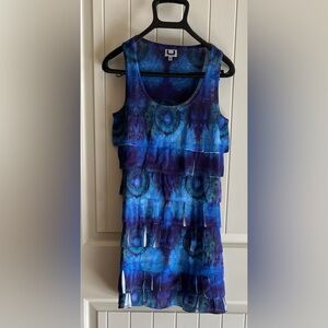 Adolfo Dominguez Tie-Dye Tank Top in Blue and Purple